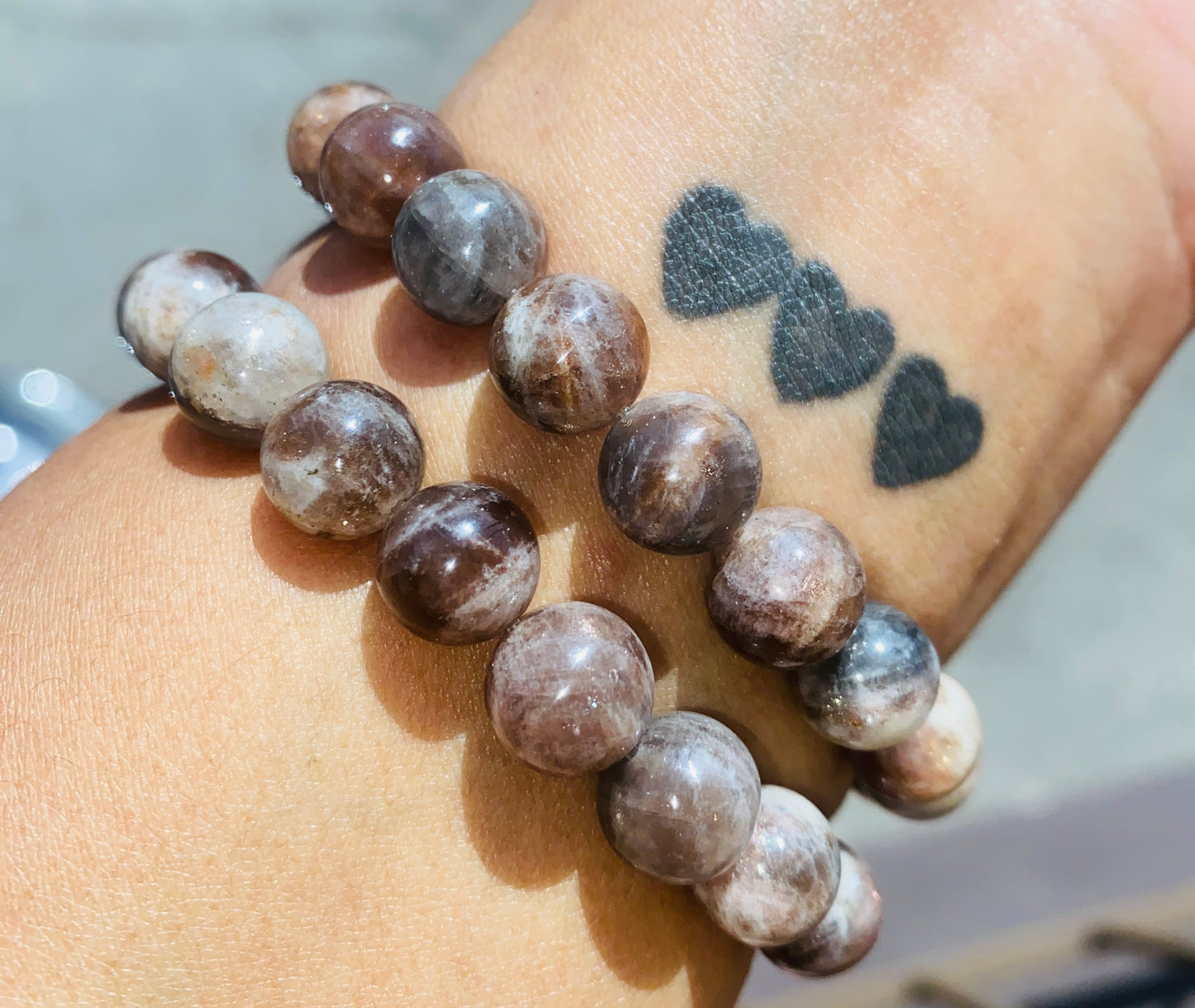 CHOCOLATE SUNSTONE BRACELET
