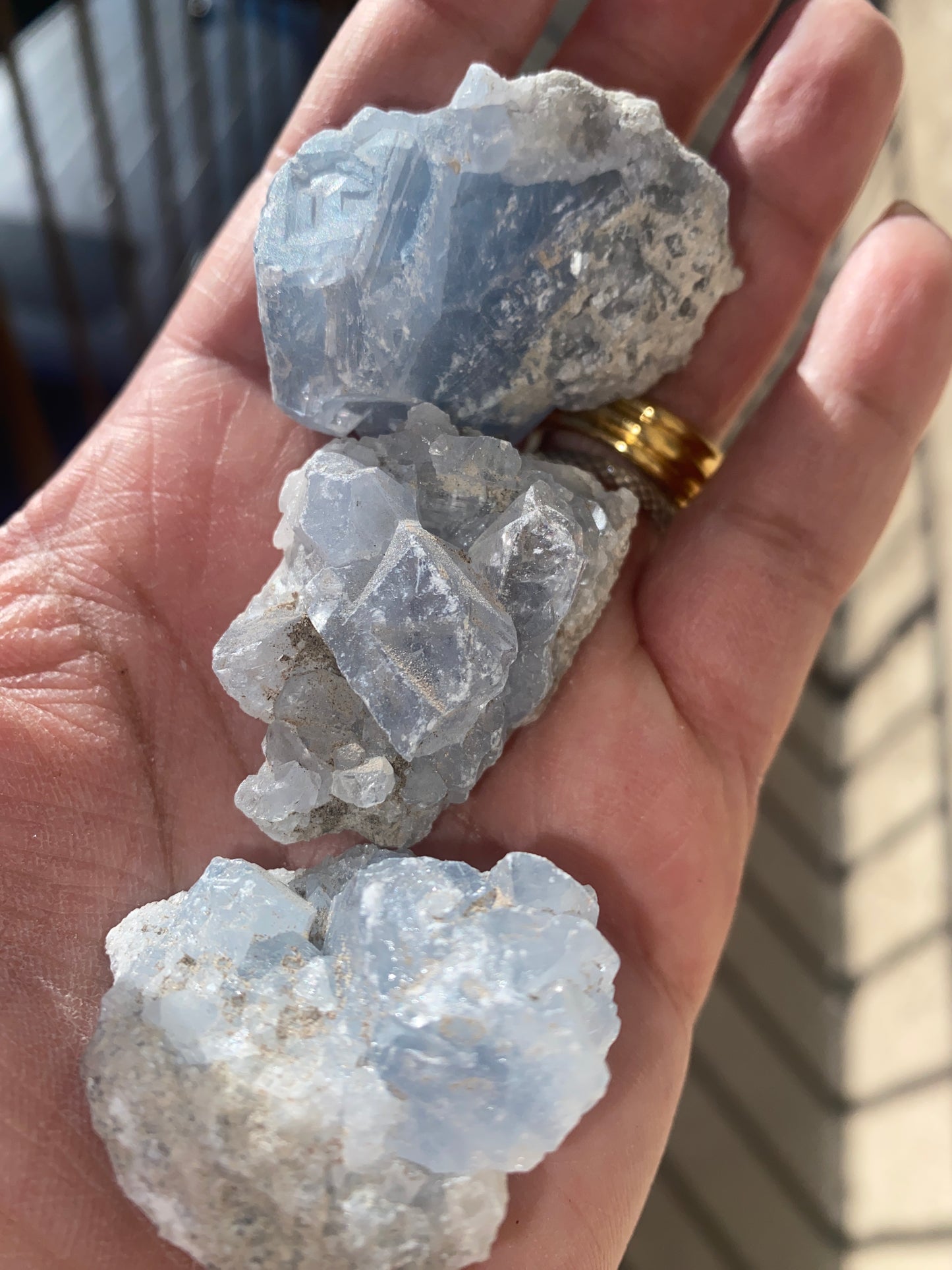 CELESITE/CELESTINE POCKET PIECE