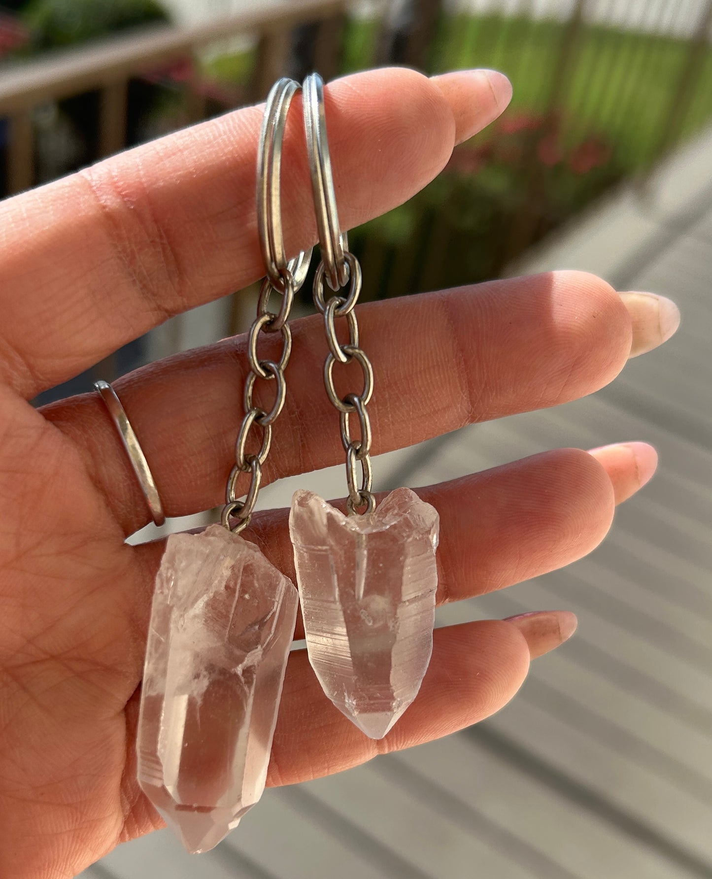 LEMURIAN QUARTZ KEYCHAIN
