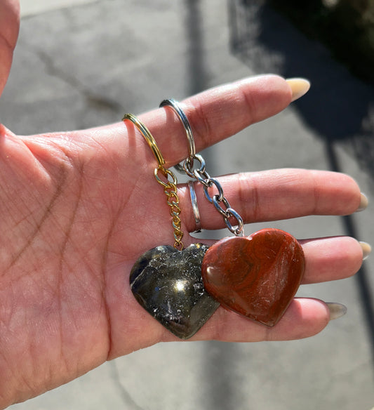 222 KEYCHAYIN SET (LABRADORITE N' RED JASPER)