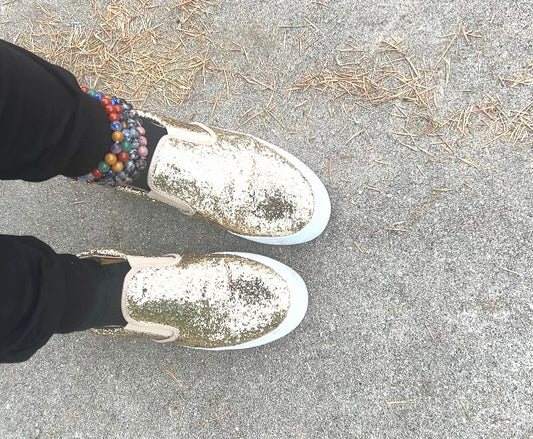 7 CHAKRA COPPER WRAPPED ANKLETS