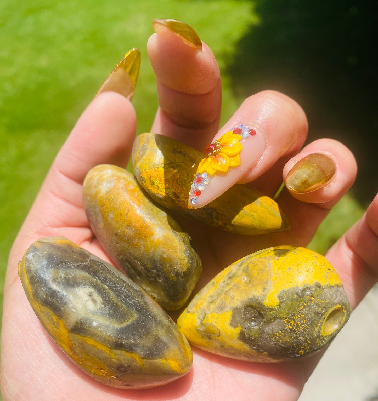 BUMBLE BEE JASPER POCKET PIECE