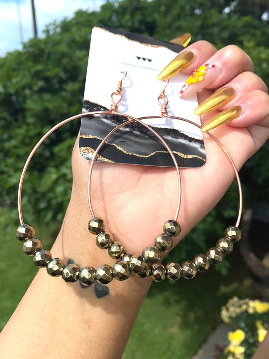 COPPER PYRITE HOOPS