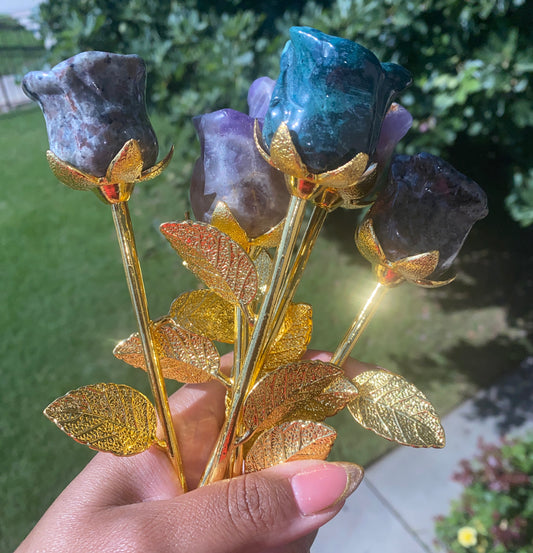 AMETHYST CARVED ROSE