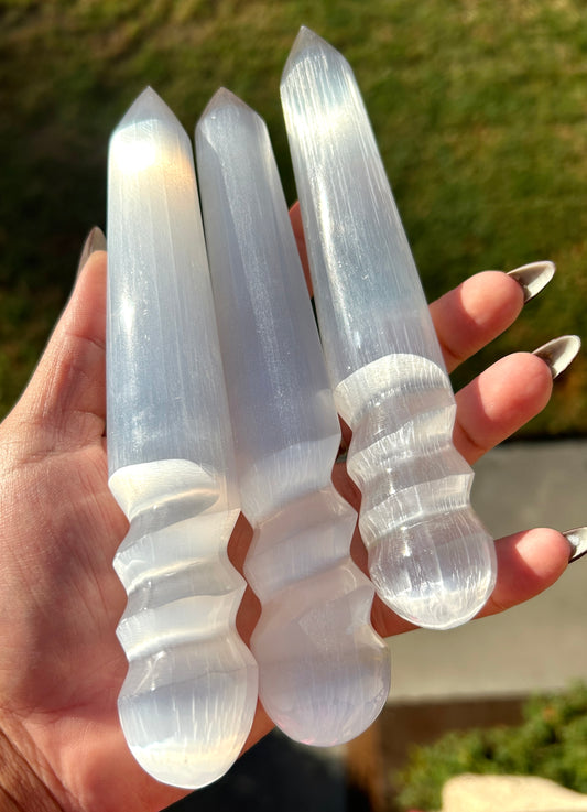 SELENITE WAND (TWISTED TIP)