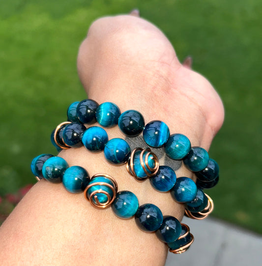 BLUE TIGERS EYE BRACELET