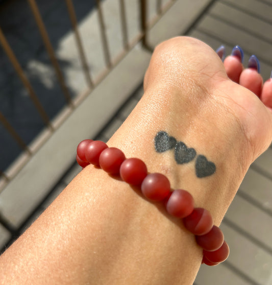 MATTE CARNELIAN BRACELET