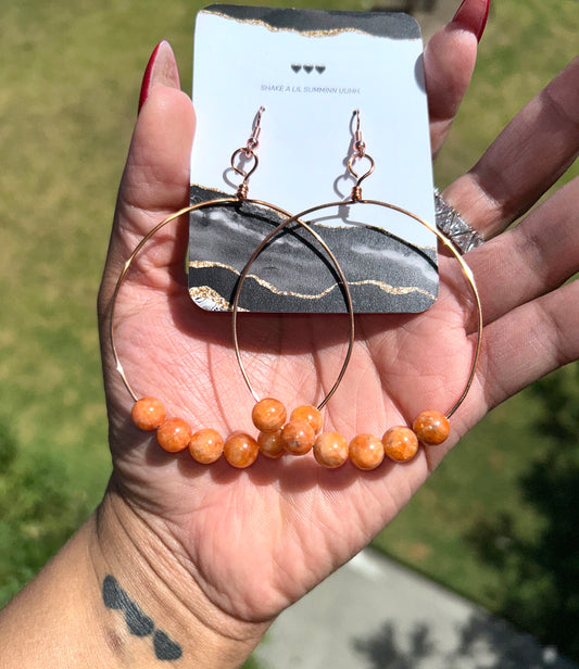 ORANGE CALCITE HOOPS