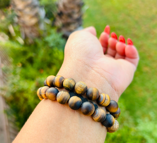 MATTE TIGERS EYE BRACELET