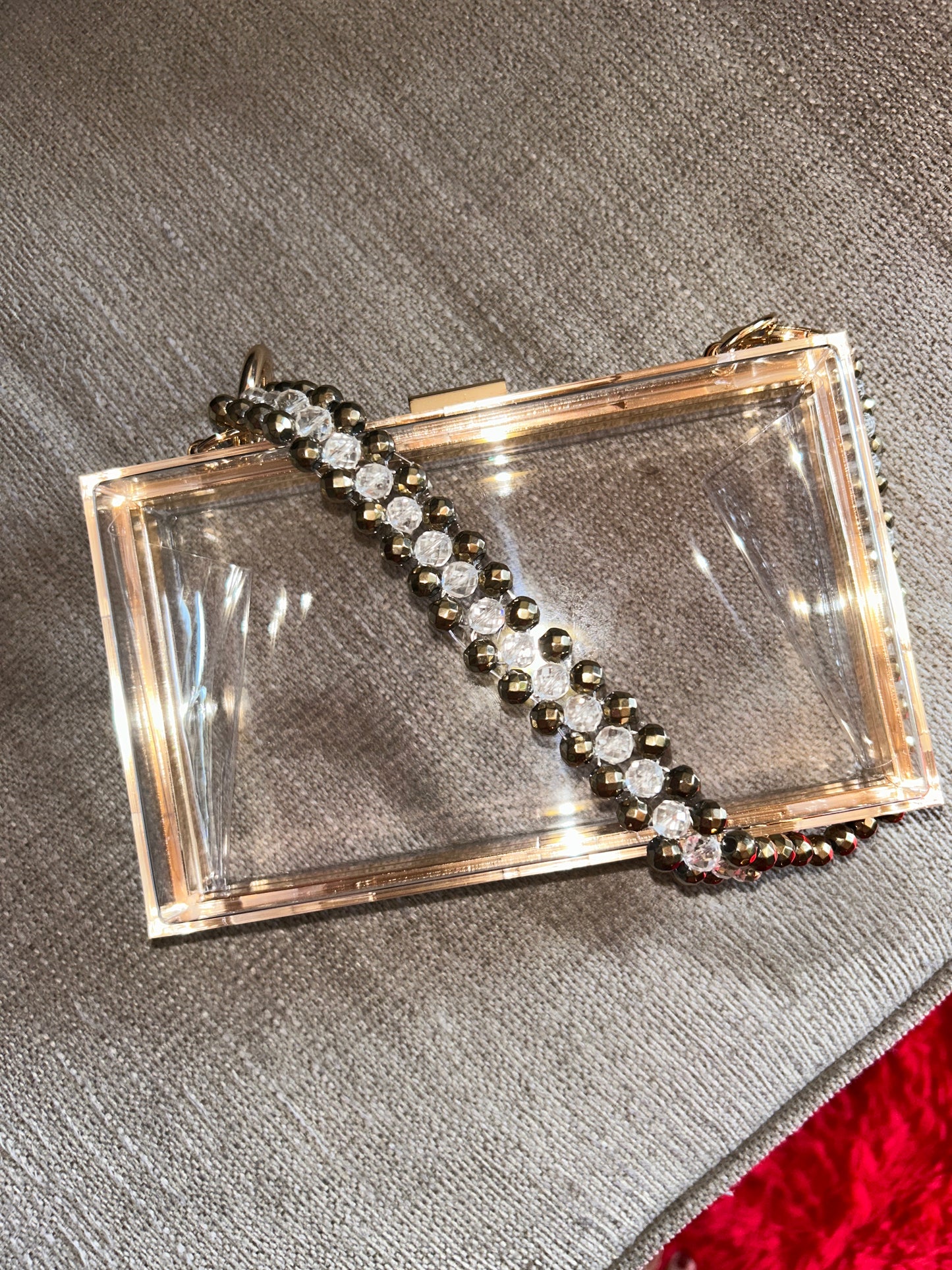 CLEAR QUARTZ N' PYRITE CLUTCH PURSE