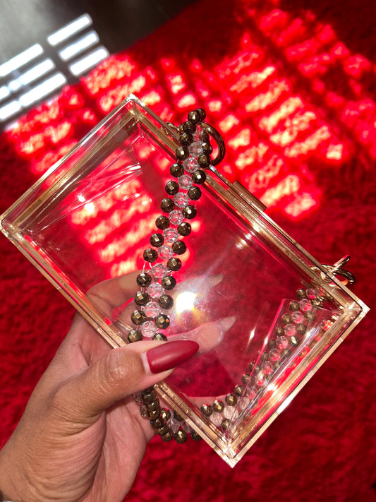 CLEAR QUARTZ N' PYRITE CLUTCH PURSE