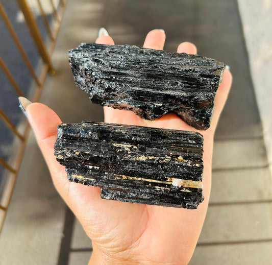 BLACK TOURMALINE RAW CHUNK (MEDIUM)
