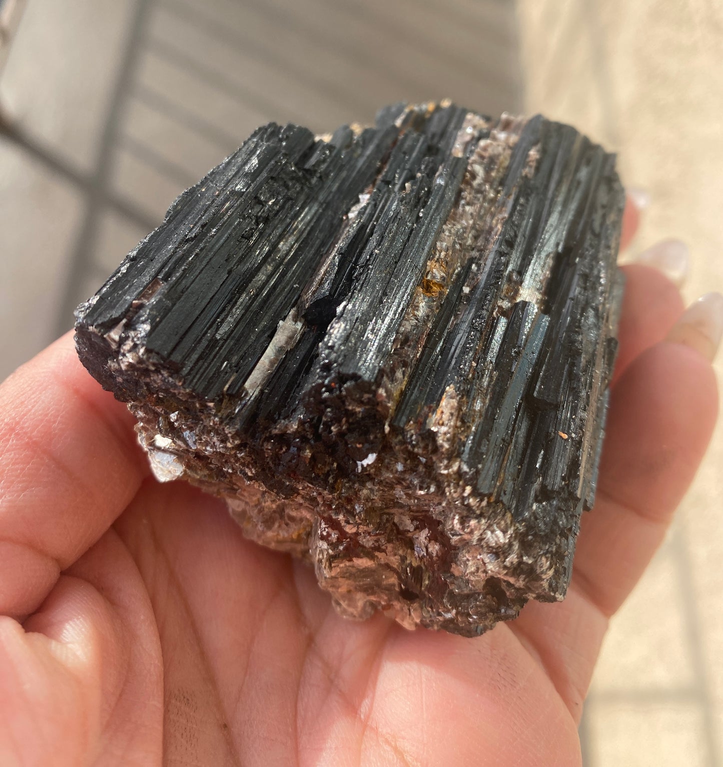 BLACK TOURMALINE RAW CHUCKS (MEDIUM)