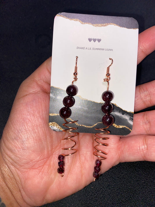 HAPPY SPIN COPPER EARRINGS