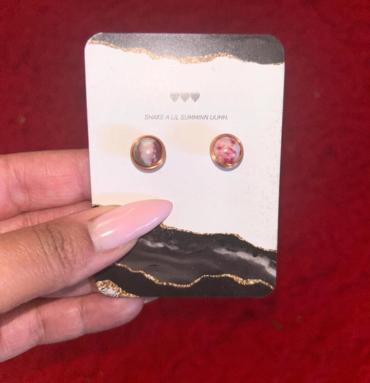 CINNABRITE COPPER STUDS