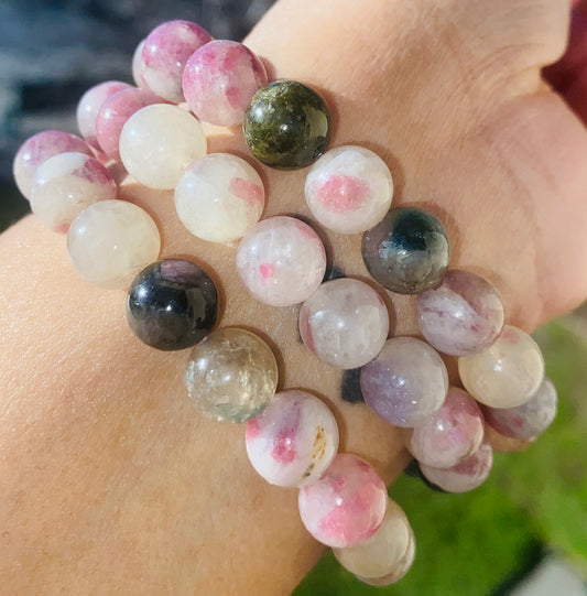 PINK/WATERMELON TOURMALINE BRACELET