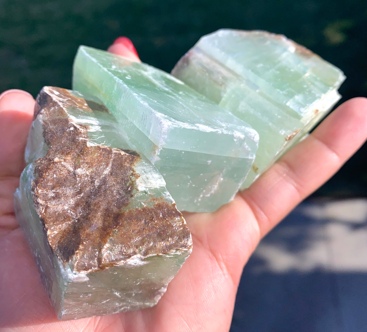 GREEN CALCITE POCKET PIECE (MEDIUM)