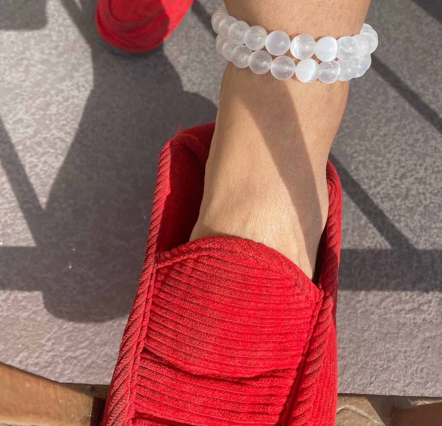 SELENITE ANKLET