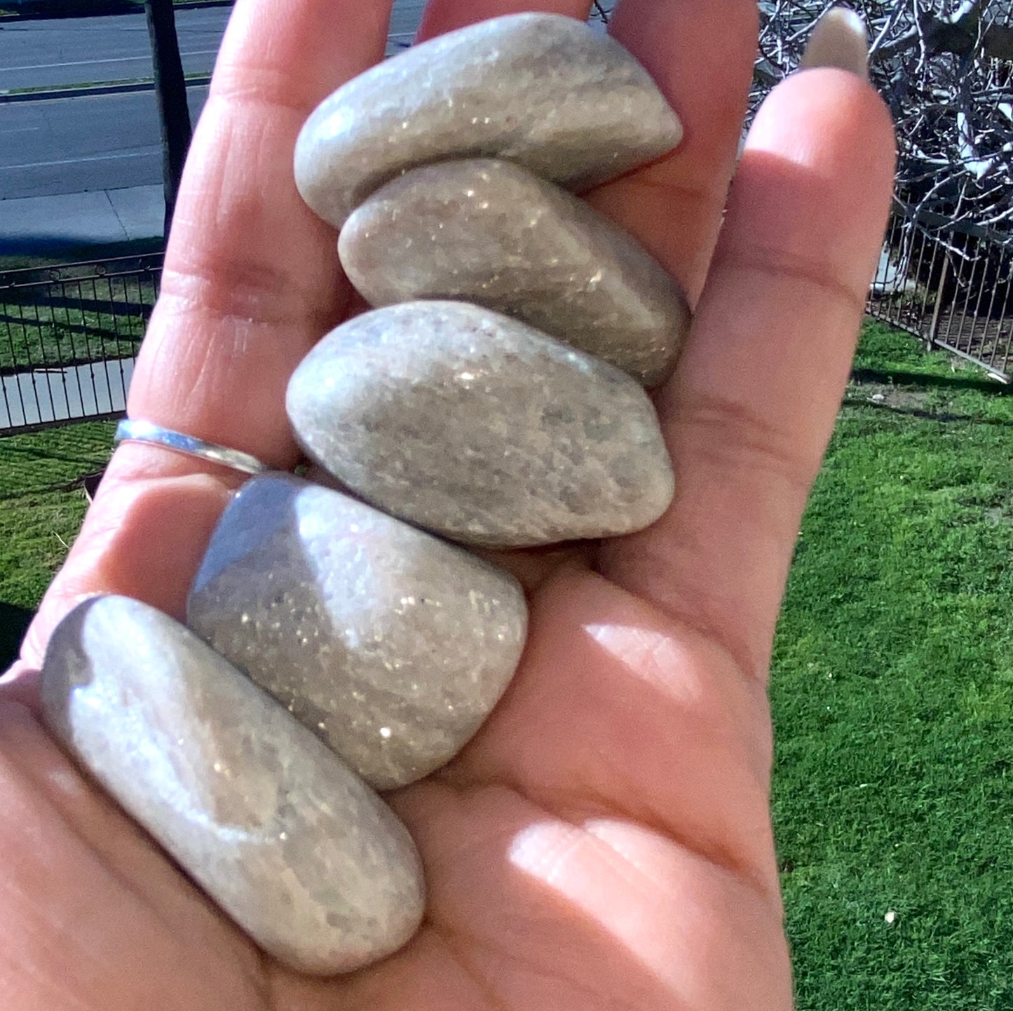 WHITE AVENTURINE POCKET PIECE