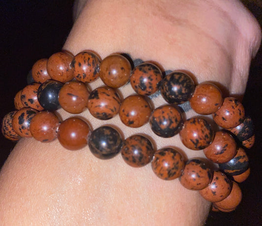 MAHAGONY OBSIDIAN BRACELET