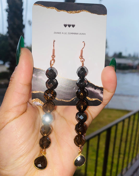 SMOKY QUARTZ DANGLES