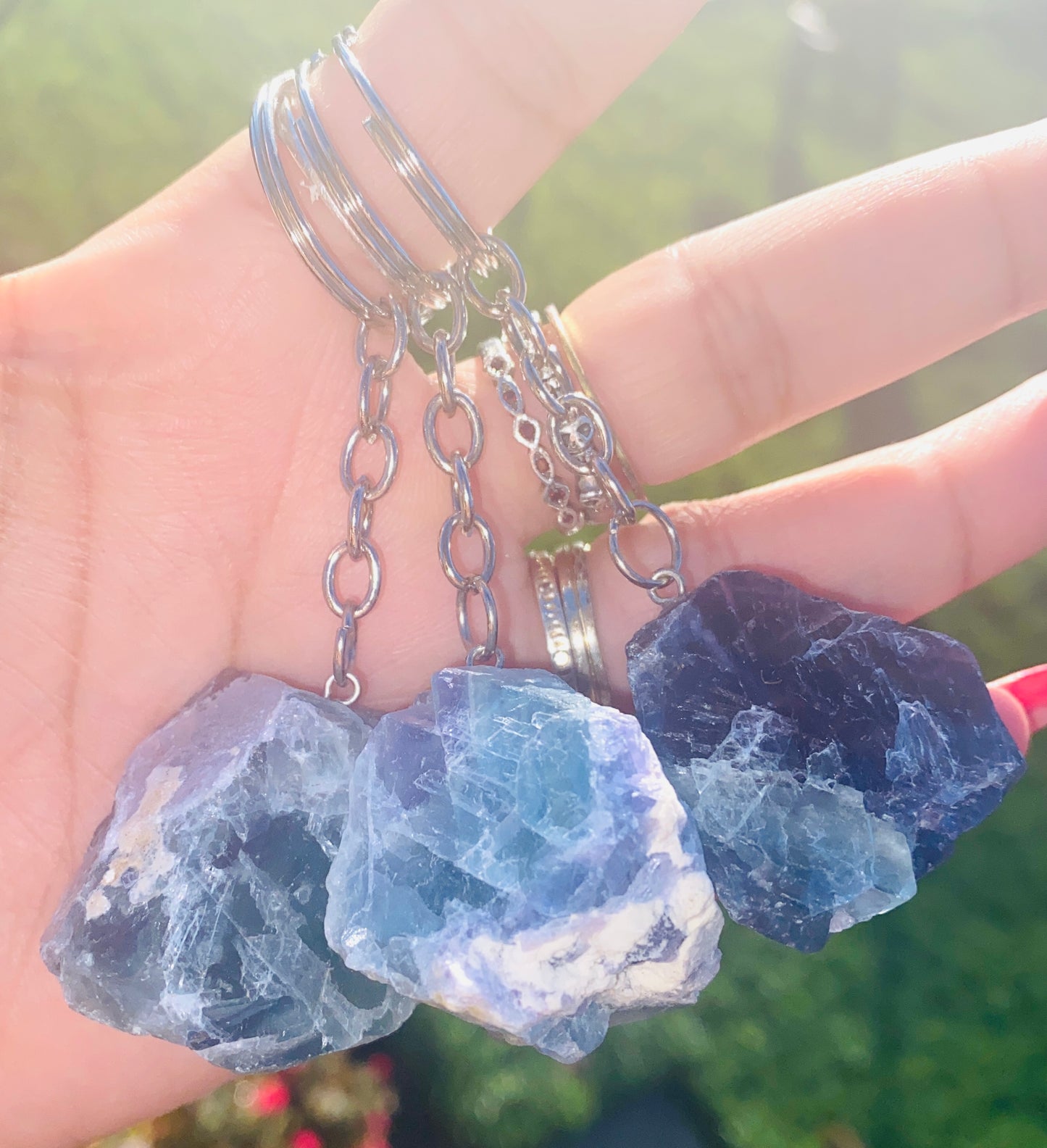 FLUORITE KEYCHAIN