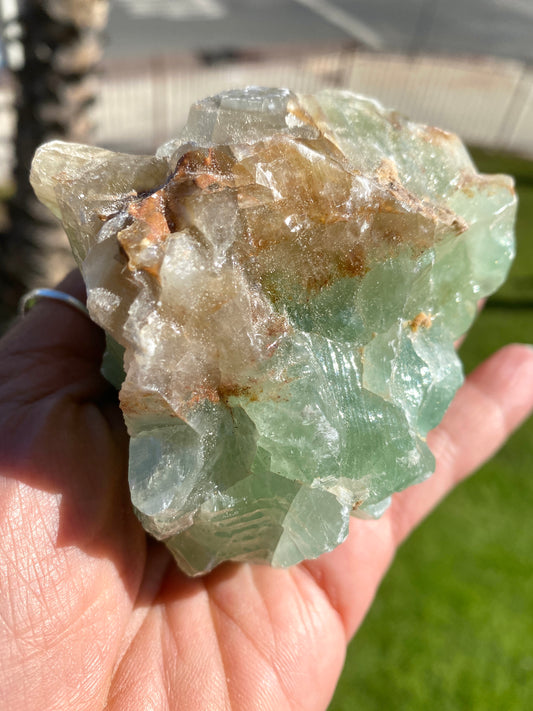 GREEN CALCITE CHUNK