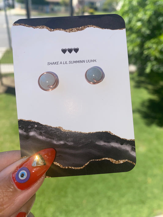 TROLLEITE EARRINGS (COPPER STUDS)