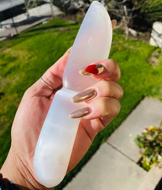 LARGE SELENITE SHANKS